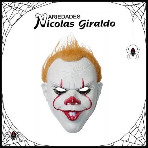 [YN-1402] Mascara halloween payaso it con pelo