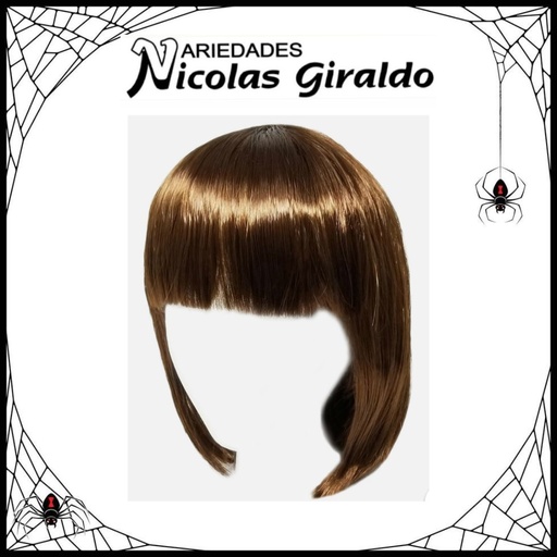 [DK210-MARR] @Peluca halloween corta marron