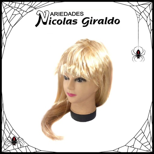 [DK201-RUBI] @Peluca halloween lisa larga rubia