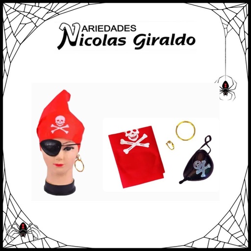 [DK580] @Set halloween piratas x3 piezas