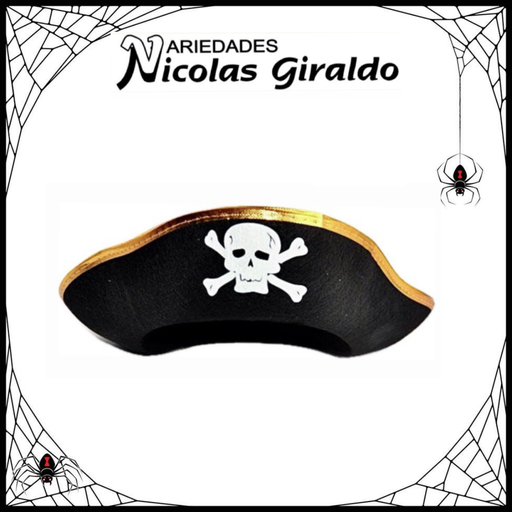 [DK536] @Sombrero halloween pirata niño