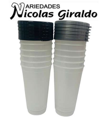 [OWP57] vaso plastico 16 oz con tapa pqt x12 