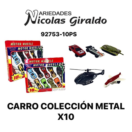 [92753-10PS] @Carro coleccion metal x10