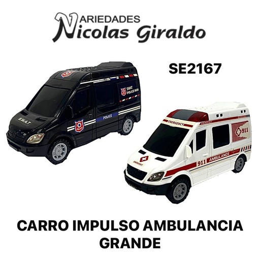 [SE2167] Carro impulso ambulancia grande