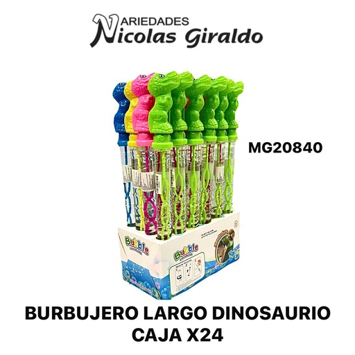 [MG20840] Burbujero largo dinosaurio caja x24