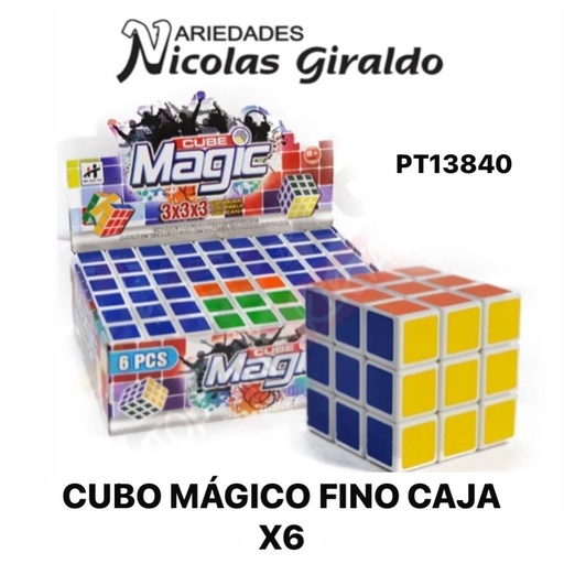 [PT13840] Cubo magico fino CAJA X6