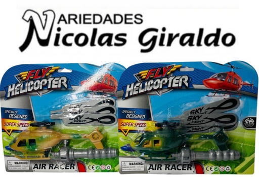 [SE2085] Helicoptero carton grande con lanzador