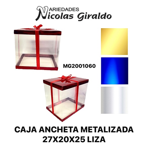 [MG2001060] @Caja ancheta metalizada 27x20x25 liza