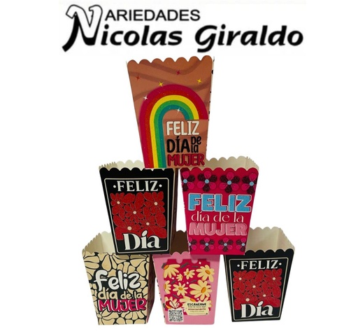 [12247*] Caja ancheta crispetera Pequeña x12 