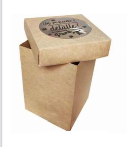 [UN0709] Caja kraf acetato mensaje pequeña cariñito