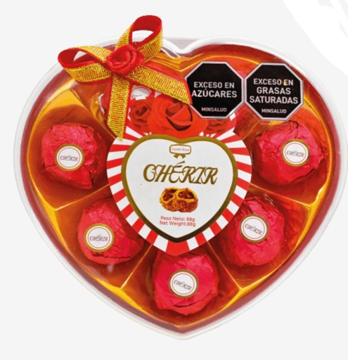 [E23-CH] Chocolate adro corazon X8