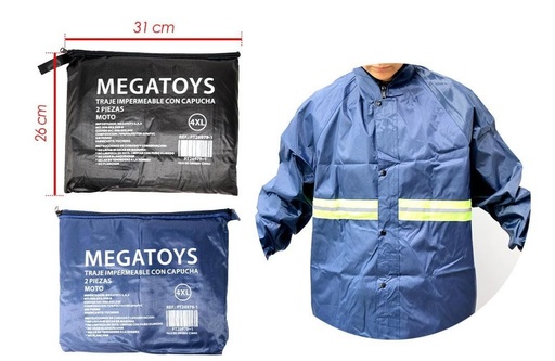 [PT26979-1] Traje impermeable fino con capucha 4XL  