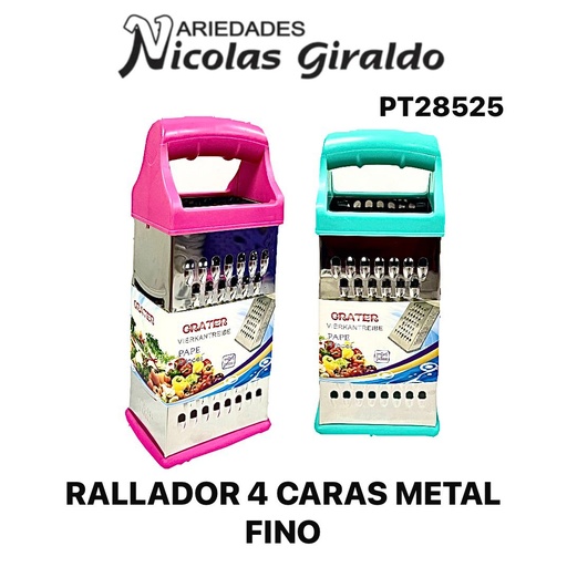 [PT28525] Rallador 4 caras metal fino 