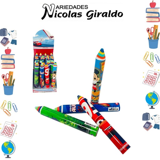 [P3823-007] Borrador barra primavera personaje niño caja x24