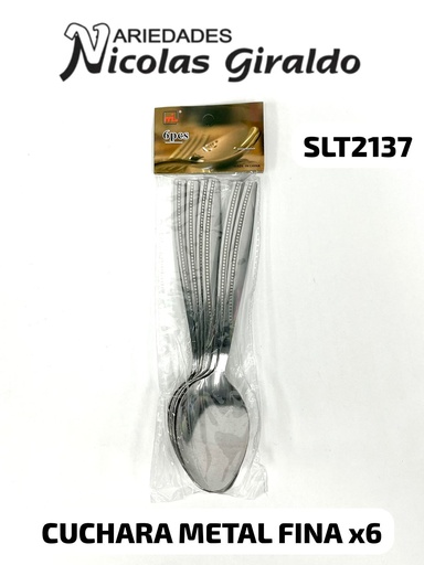 [SLT2137] @cuchara metal fina paquete x6 
