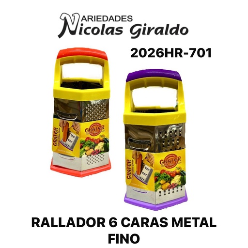 [2026HR-701] @Rallador 6 caras metal fino