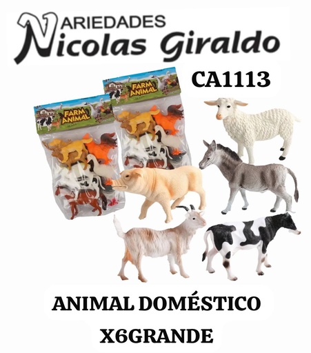 [CA1113] Animal domestico x6 grande
