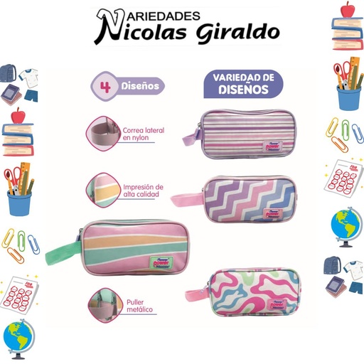 [P843] Cartuchera primavera juvenil 2 sierre 