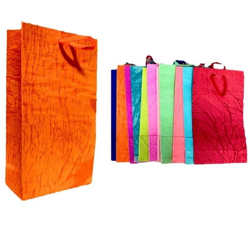 [109030] @Bolsa regalo corrugada unicolor Mediana pqt x12