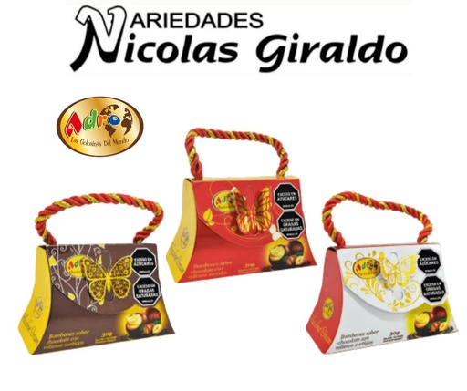 [E202-CH] Chocolate adro mini cartera x30grm