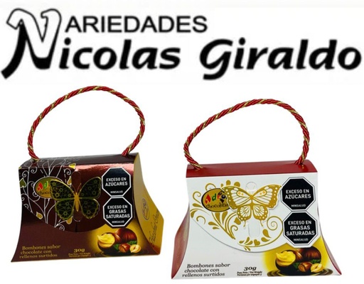 [E202-CH] Chocolate adro mini cartera x30grm