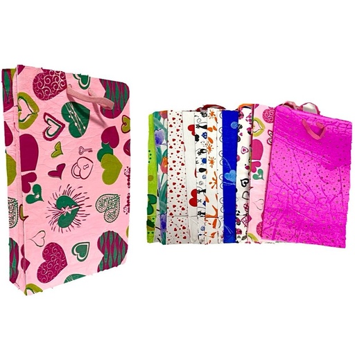 [109080] @Bolsa regalo corrugada estampada Mediana pqt x12