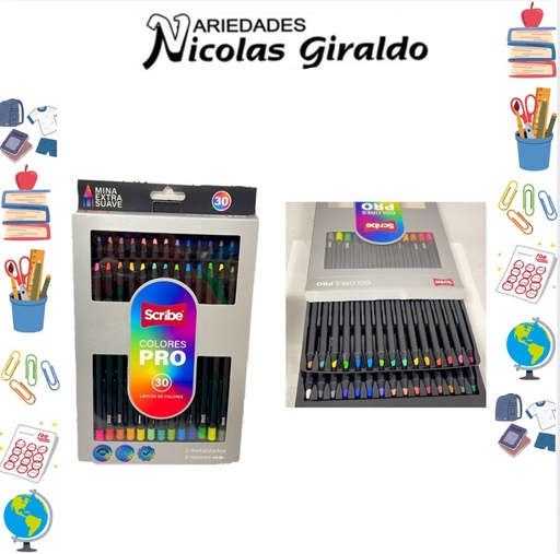 [C30218028] Color scribe PRO x30 piezas 