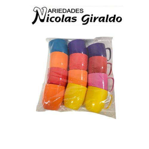 [FH012JEH] Pocillo plastico color grande PQT X12