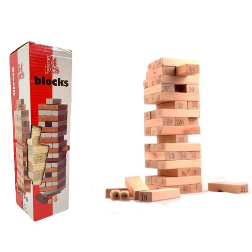 [PTP1305] Didactico jenga gigante numero caja roja  