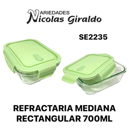 [SE2235] Refractaria mediana rectangular 700ml