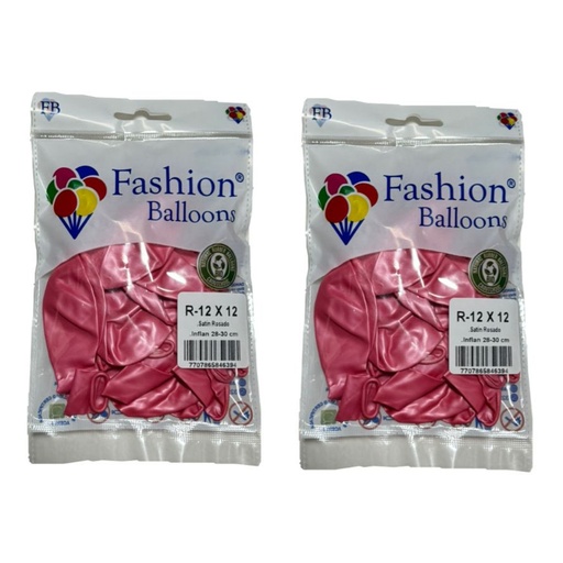 [846394] Bomba ballons r12x12 satin rosado  