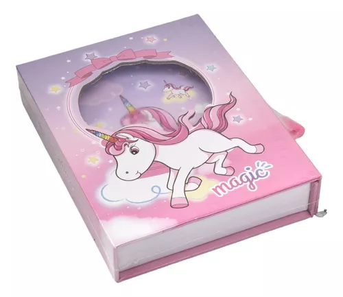 [PT19160] Diario infantil candado unicornio