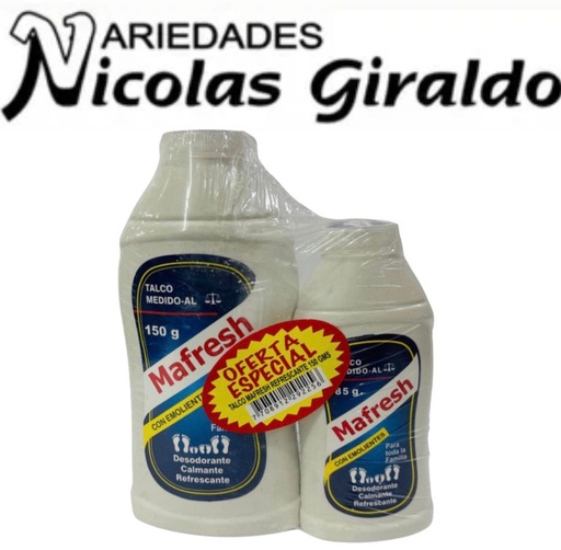 [T-150] Talco oferta mafresh 150 mas 85 pequeño