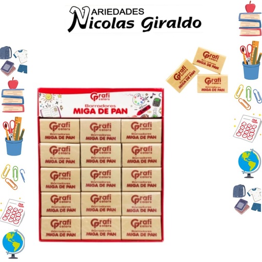 [GR192] Borrador miga de pan beige x30 graficolors