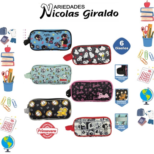 [3972-007] Cartuchera primavera juvenil licencia mujer