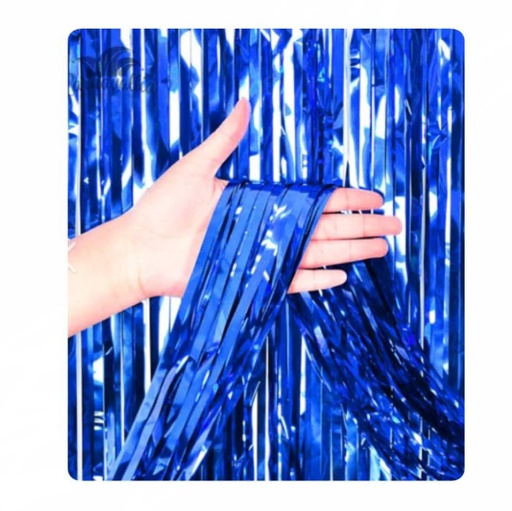 [DF-001] Cortina fiesta brillante 2x1 azul oscura (NA602AO) 