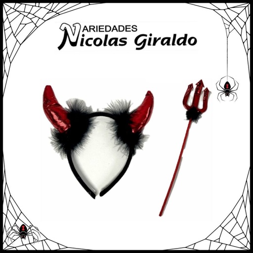[11A-5] Set halloween diabla con cetro