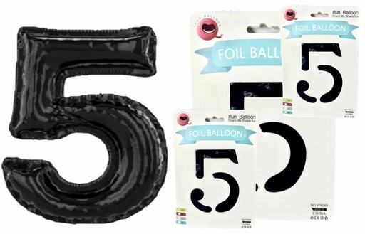 [DF-013] @(1404P)Numero inflable negro #5