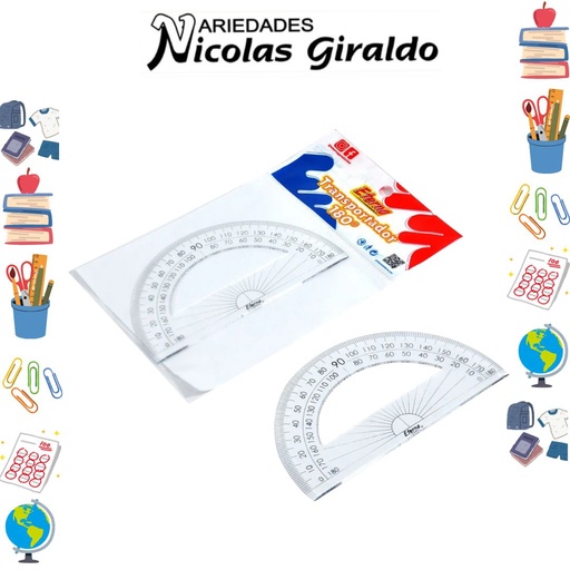 [ET672] Transportador bolsa 180 grados eterna paquete x20 