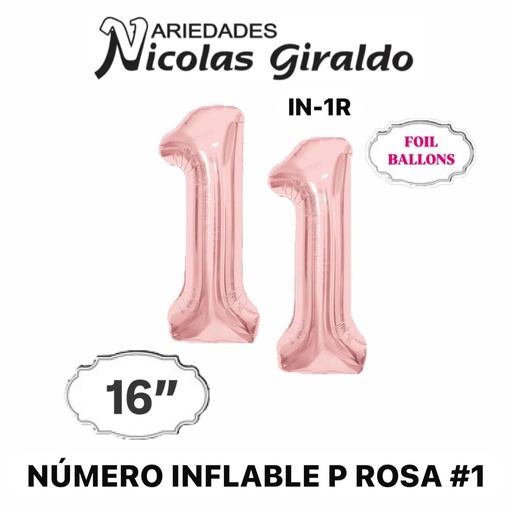 [2D-1751R-1] Numero inflable p rosa #1 (1404P)