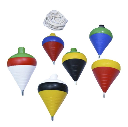 [P0014] Trompo plastico tricolor x12 