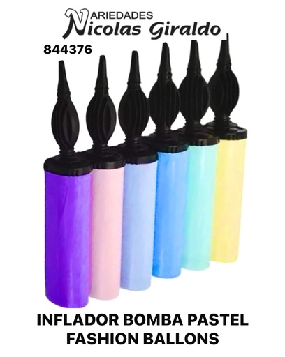[844376] Inflador bomba pastel fashion ballons