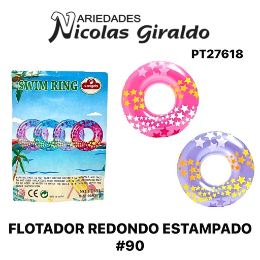 [PT27618] Flotador redondo estampado #90 