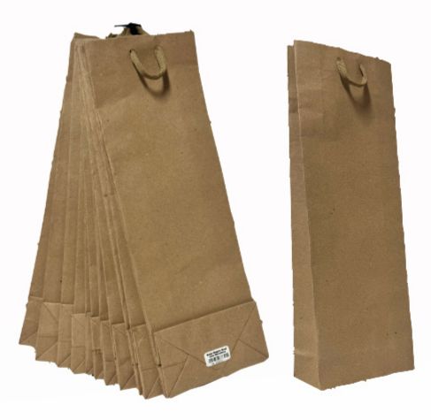 [202070] @Bolsa regalo kraft lisa Botellera pqt x12 