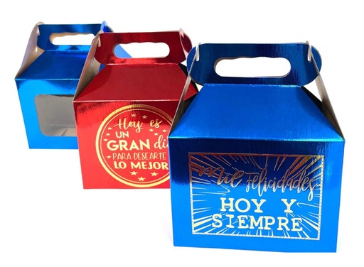 [100765] Caja lonchera cariñito metalizada  X6