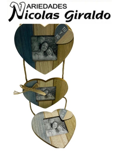 [PTF-504] Porta retrato corazon x3 