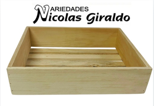 [ART-3113] Canasta madera #3 lisa perfilada