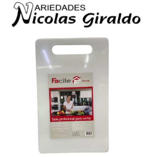 [ML-600] Tabla picar facile Home blanca grande 43x27 