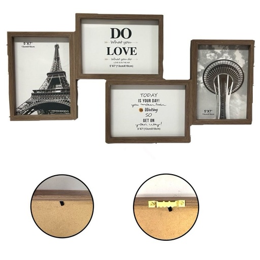 [PTF-529] Porta retrato cuadrado x4 grande 