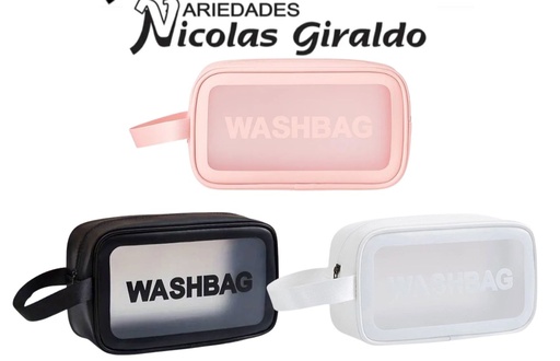 [1286-3] Cosmetiquera cuadrada pastel washbag